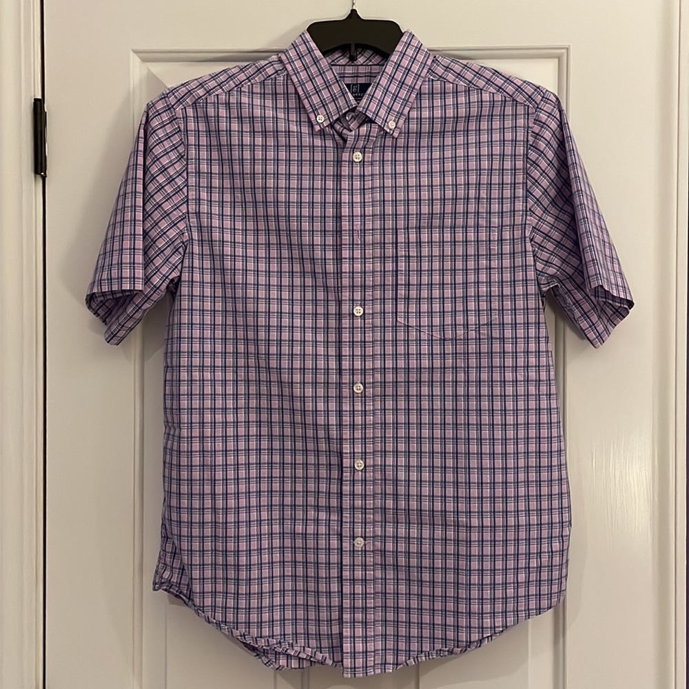 Pink/Purple Blue Plaid Button-Down